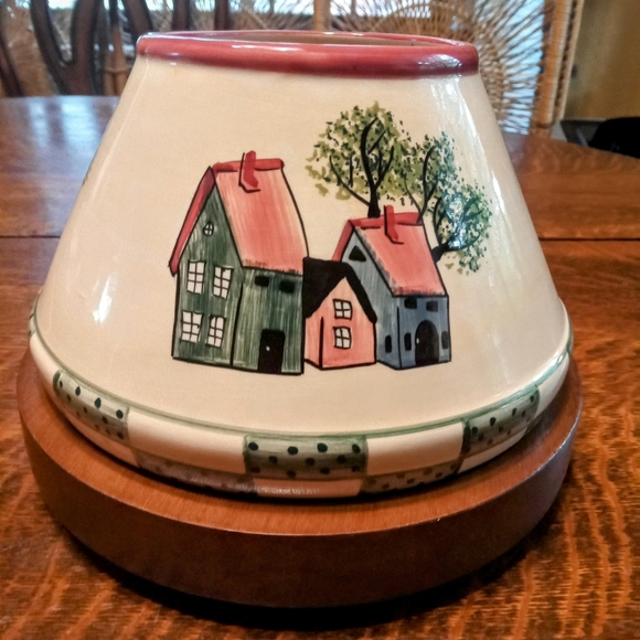 Blue Sky Authentic Stoneware Candle Holder Cottagecore Country Decor - Picture 2 of 7